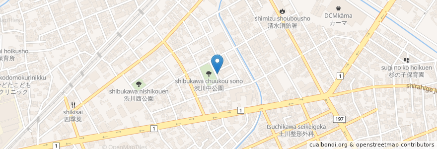 Mapa de ubicacion de 三嶋神社 en Япония, Сидзуока, 静岡市, 清水区.