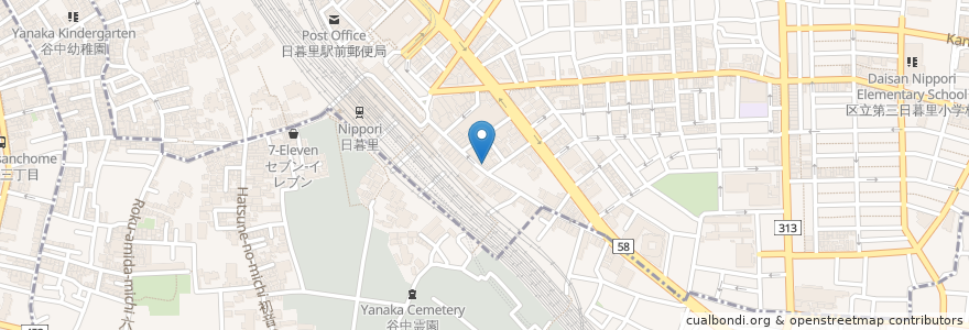 Mapa de ubicacion de おもひで食堂 en Jepun, 東京都, 台東区.