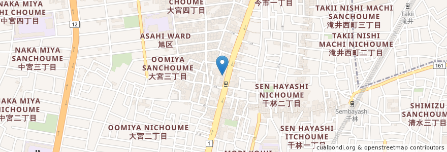Mapa de ubicacion de Funny en Japan, Präfektur Osaka, 大阪市, 旭区.