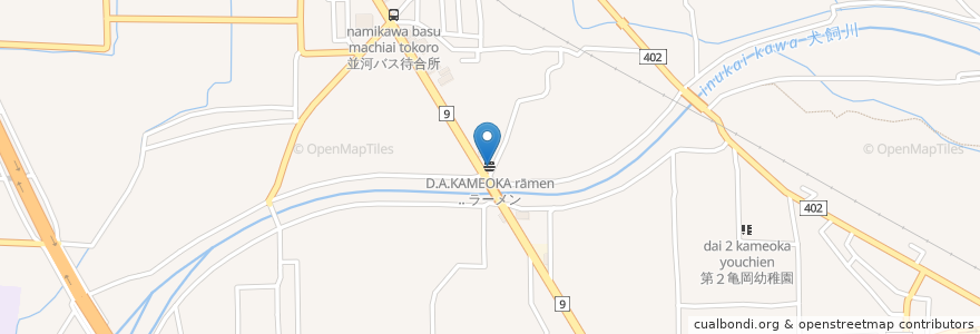 Mapa de ubicacion de D.A.KAMEOKA ラーメン en ژاپن, 京都府, 亀岡市.