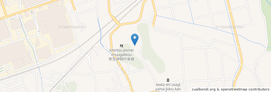 Mapa de ubicacion de 鎌田神明宮 en 日本, 静岡県, 磐田市.