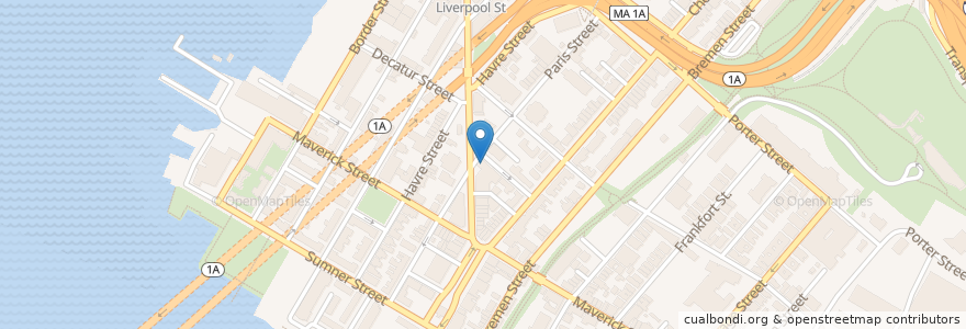 Mapa de ubicacion de Boston Police Department East Boston Neighborhood Station en 美利坚合众国/美利堅合眾國, 马萨诸塞州 / 麻薩諸塞州 / 麻省, Suffolk County, 波士顿 / 波士頓.