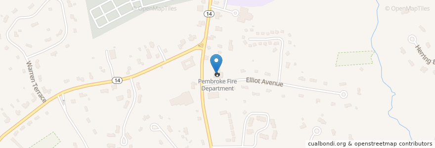 Mapa de ubicacion de Pembroke Fire Department en 미국, 매사추세츠, Plymouth County, Pembroke.