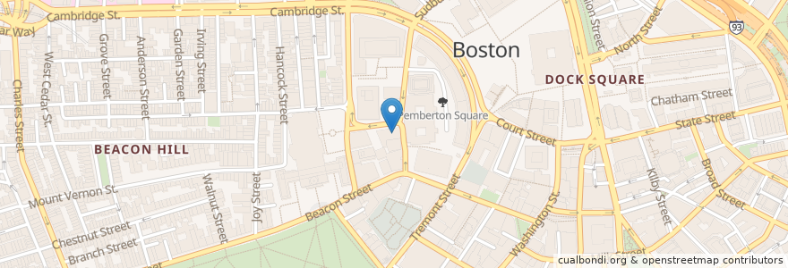 Mapa de ubicacion de Mildred F. Sawyer Library en United States, Massachusetts, Suffolk County, Boston.