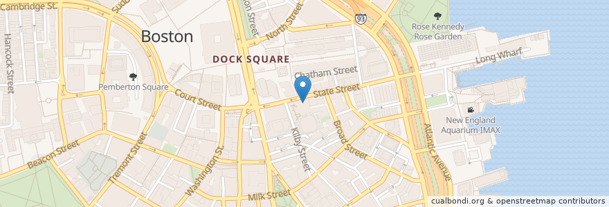 Mapa de ubicacion de Herman G. Dresser Library en 미국, 매사추세츠, Suffolk County, Boston.