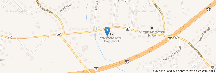 Mapa de ubicacion de Levine Library en Amerika Birleşik Devletleri, Massachusetts, Middlesex County, Framingham.