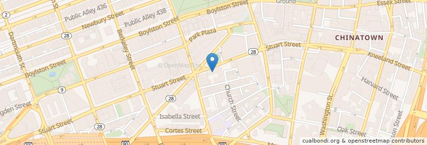 Mapa de ubicacion de Boston Renaissance Charter School Media Center en Estados Unidos Da América, Massachusetts, Suffolk County, Boston.