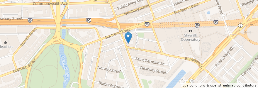 Mapa de ubicacion de Stan Getz Media Center And Library en アメリカ合衆国, マサチューセッツ州, Suffolk County, ボストン.