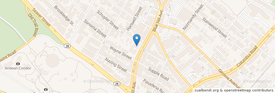 Mapa de ubicacion de Mother Caroline Academy en Estados Unidos De América, Massachusetts, Suffolk County, Boston.