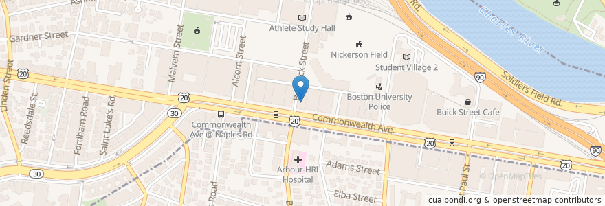 Mapa de ubicacion de MATCH Charter Public High School en États-Unis D'Amérique, Massachusetts, Suffolk County, Boston.