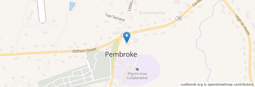 Mapa de ubicacion de Pembroke Town Hall en Amerika Syarikat, Massachusetts, Plymouth County, Pembroke.