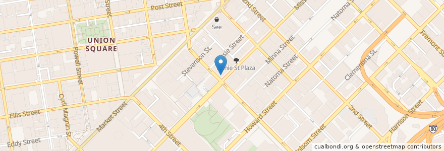 Mapa de ubicacion de Peet's Coffee en Stati Uniti D'America, California, San Francisco, San Francisco.