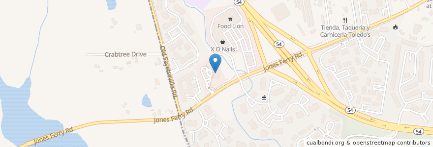 Mapa de ubicacion de Carrboro Family Medicine en Stati Uniti D'America, Carolina Del Nord, Orange County, Carrboro.