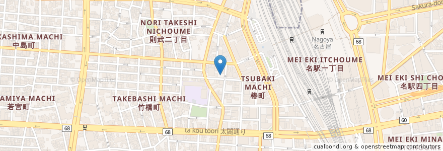 Mapa de ubicacion de あみやき亭 en 일본, 아이치현, 나고야 시, 中村区.