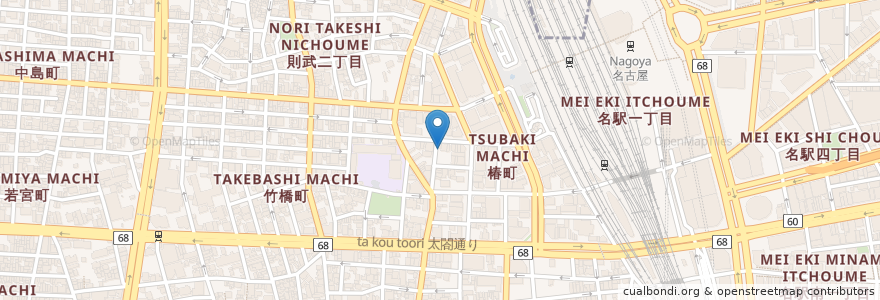 Mapa de ubicacion de Salve en 日本, 愛知県, 名古屋市, 中村区.