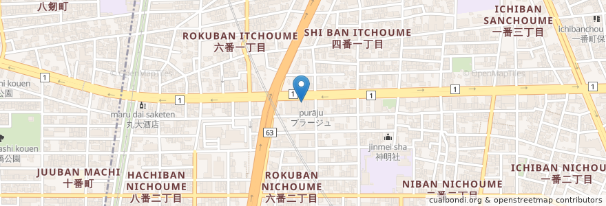 Mapa de ubicacion de CoCo壱番屋 en ژاپن, 愛知県, 名古屋市, 熱田区.