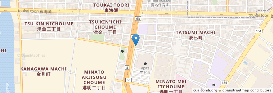 Mapa de ubicacion de 日比クリニック en 일본, 아이치현, 나고야 시, 港区.