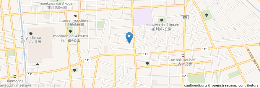 Mapa de ubicacion de 大信寺 en Japon, Préfecture De Saitama, 川口市.