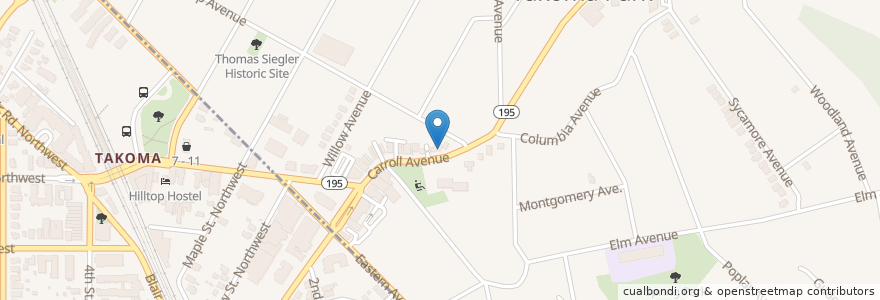 Mapa de ubicacion de Subway en Verenigde Staten, Maryland, Montgomery County, Takoma Park.