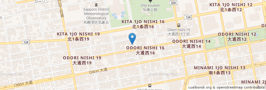 Mapa de ubicacion de Pippin en 日本, 北海道, 石狩振興局, 札幌市, 中央区.