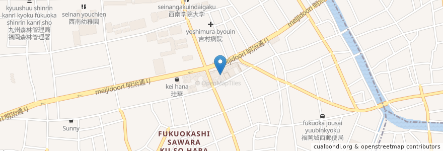 Mapa de ubicacion de 日能研 en Japon, Préfecture De Fukuoka, 福岡市, 早良区.