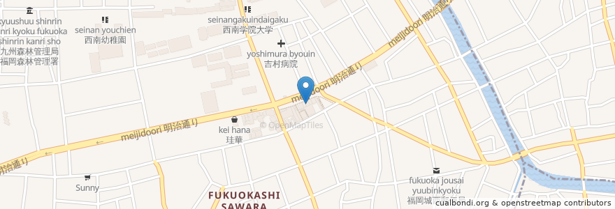 Mapa de ubicacion de 福岡OAゼミナール en Japan, Präfektur Fukuoka, 福岡市, 早良区.