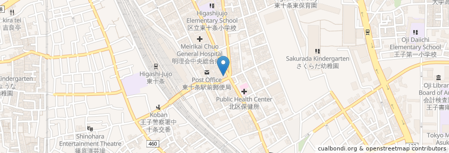 Mapa de ubicacion de もつやき新潟屋 en Japão, Tóquio, 北区.