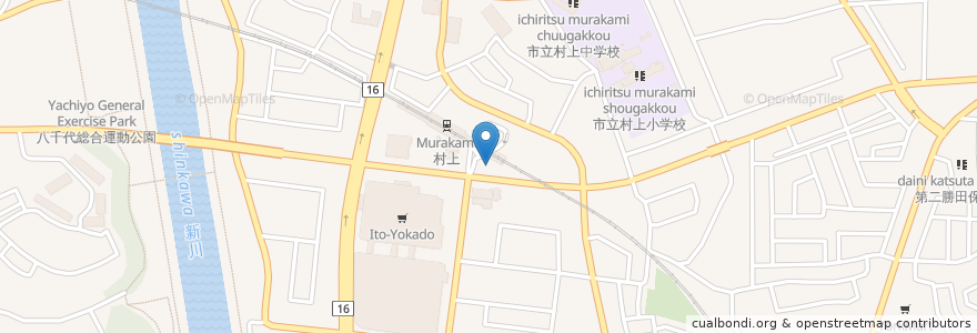 Mapa de ubicacion de 八千代警察署村上駅前交番 en اليابان, 千葉県, 八千代市.