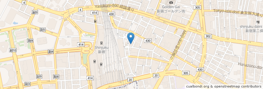 Mapa de ubicacion de いろはにほへと en Jepun, 東京都, 新宿区.