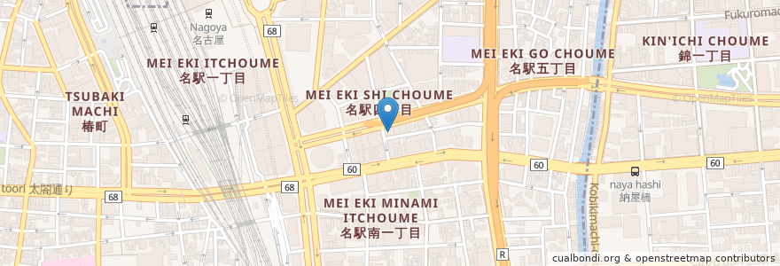 Mapa de ubicacion de 名古屋経済大学大学院 en Japan, Aichi Prefecture, Nagoya, Nakamura Ward.