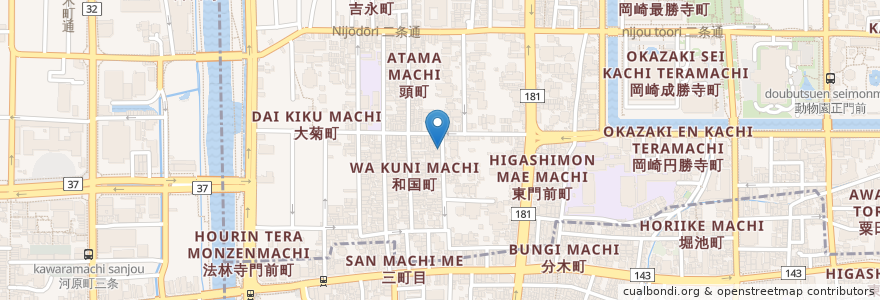Mapa de ubicacion de AAA アカデミー en 日本, 京都府, 京都市, 左京区.