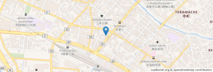 Mapa de ubicacion de 炉端かば　鳥取店 en Japão, 鳥取県, 鳥取市.