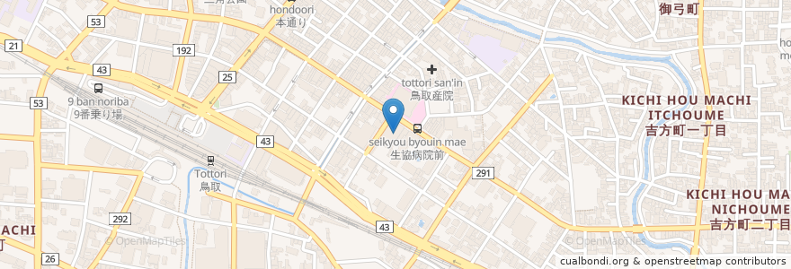 Mapa de ubicacion de 日交パーキング en Japan, Präfektur Tottori, 鳥取市.