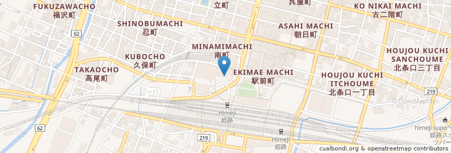 Mapa de ubicacion de カフェサンタマリア和み en Japon, Préfecture De Hyōgo, 姫路市.