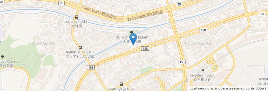 Mapa de ubicacion de グラッチェガーデンズ en اليابان, 東京都, 八王子市.