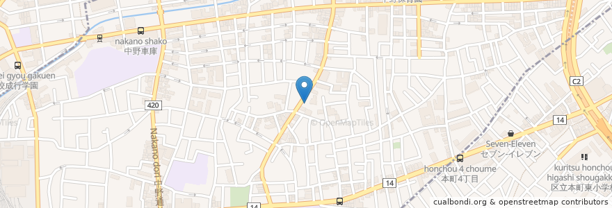 Mapa de ubicacion de タイムズプラス en Japonya, 東京都, 中野区.
