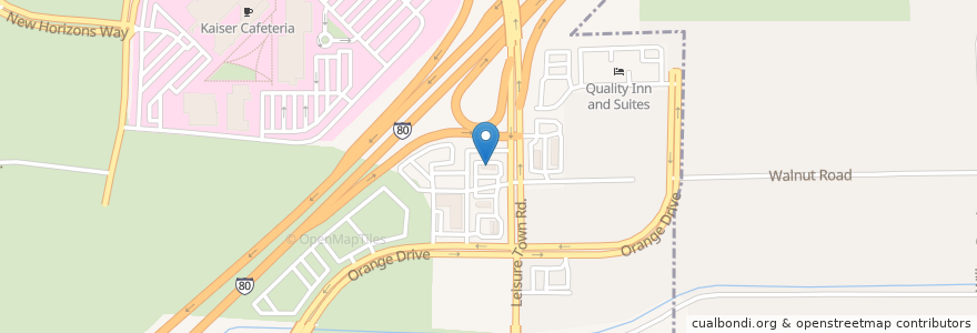 Mapa de ubicacion de Jack in the Box en United States, California, Solano County, Vacaville.