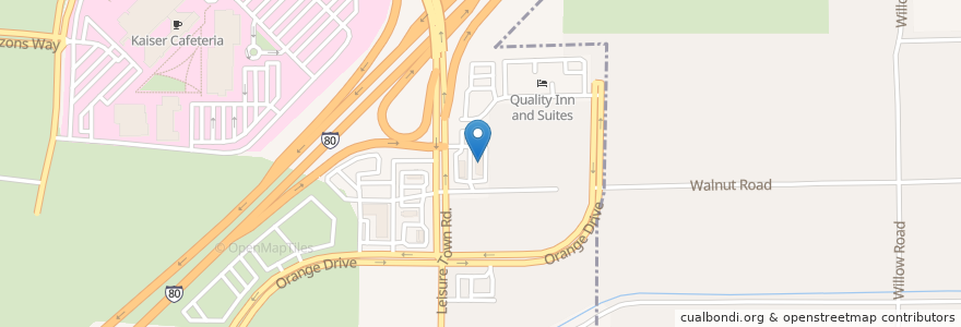 Mapa de ubicacion de McDonald's en 미국, 캘리포니아주, Solano County, Vacaville.