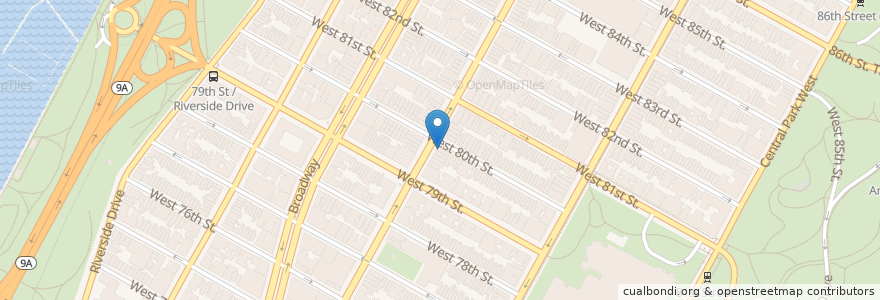 Mapa de ubicacion de Al Dente en الولايات المتّحدة الأمريكيّة, نيويورك, New York, New York County, Manhattan, Manhattan Community Board 7.