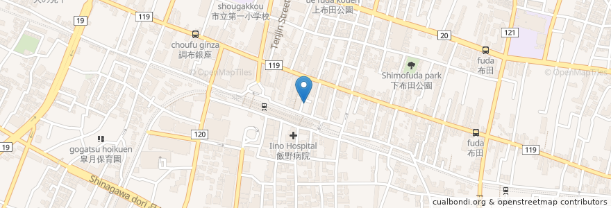 Mapa de ubicacion de たけちゃん en Japan, Tokio, 調布市.