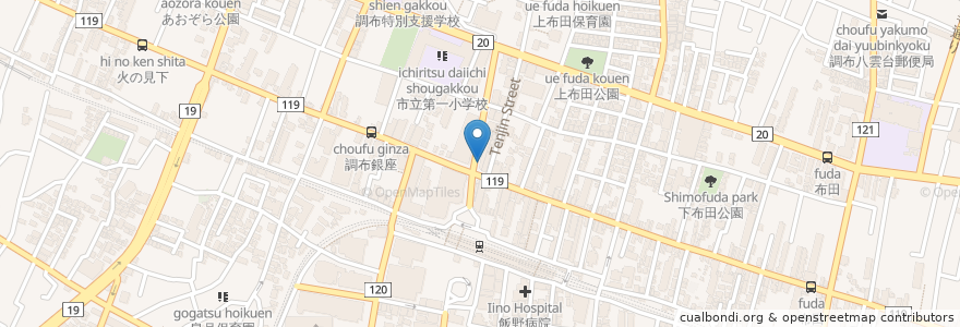 Mapa de ubicacion de 林クリニック en ژاپن, 東京都, 調布市.