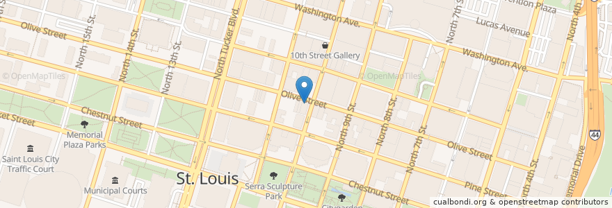 Mapa de ubicacion de Jack Patrick's Bar & Grill en États-Unis D'Amérique, Missouri, City Of Saint Louis, St. Louis.