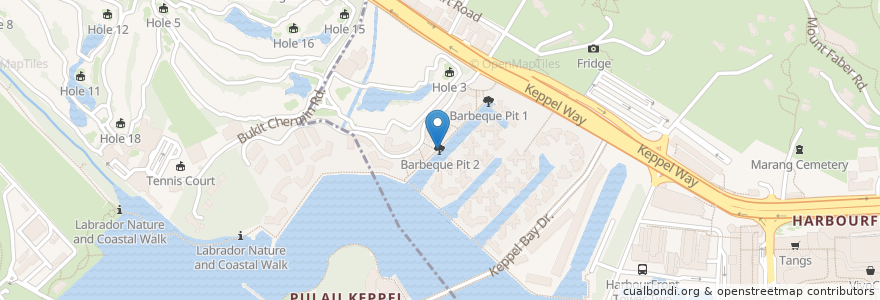 Mapa de ubicacion de Barbeque Pit 2 en سنغافورة, Southwest.