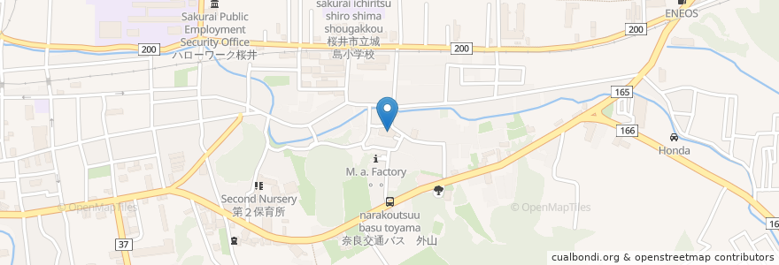 Mapa de ubicacion de 慈恩寺 en Japon, Préfecture De Nara, 桜井市.