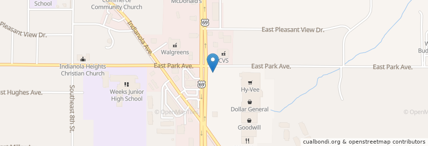 Mapa de ubicacion de Hy-Vee Gas en ایالات متحده آمریکا, آیووا, Polk County, Des Moines.