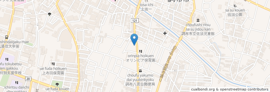 Mapa de ubicacion de 金子レディースクリニック en Giappone, Tokyo, 調布市.