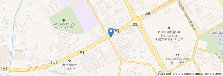 Mapa de ubicacion de 昭和シェル en Jepun, 茨城県, つくば市.