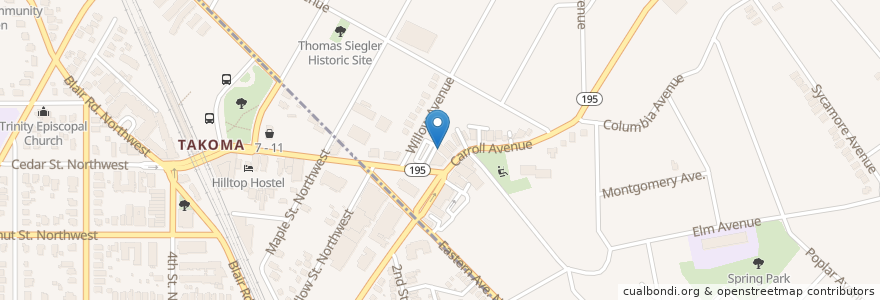 Mapa de ubicacion de Olive Lounge & Grill en ایالات متحده آمریکا, مریلند, Montgomery County.