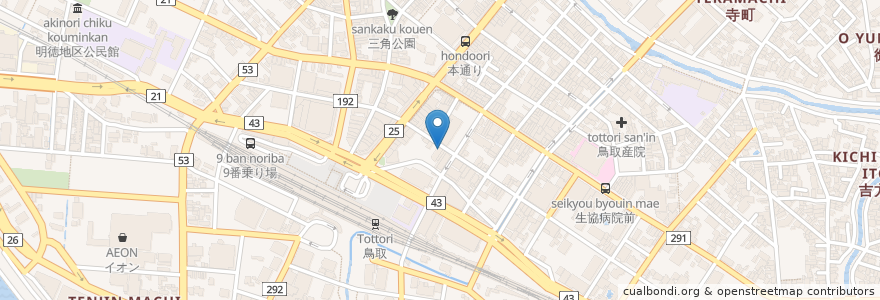 Mapa de ubicacion de 大阪新世界 山ちゃん 鳥取駅前店 en Giappone, Prefettura Di Tottori, 鳥取市.
