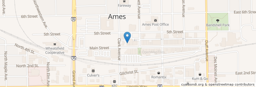 Mapa de ubicacion de 1430 KASI en الولايات المتّحدة الأمريكيّة, آيوا, Story County, Ames.